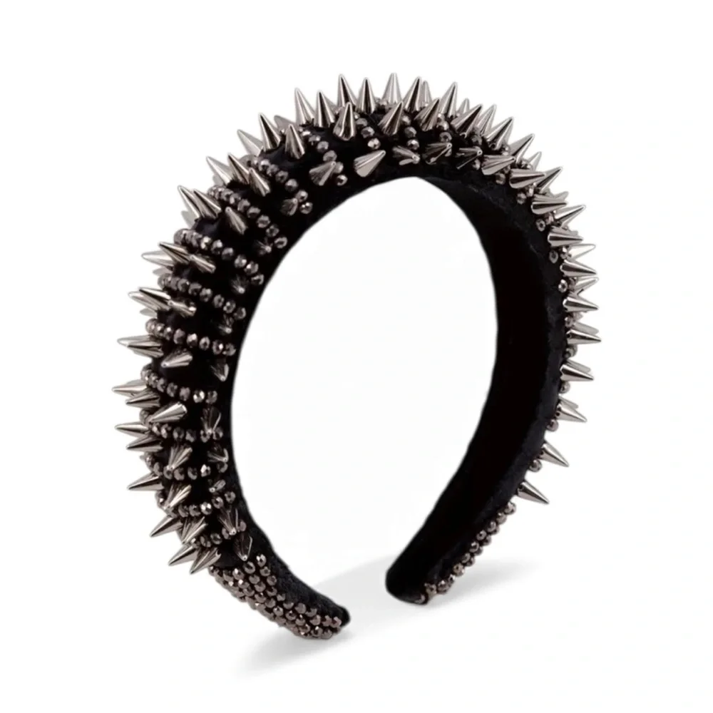 Silver Spiked Headband